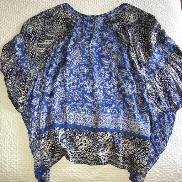 Basil & Maude Flowy 100% Silk Blouse - Picture 4 of 4